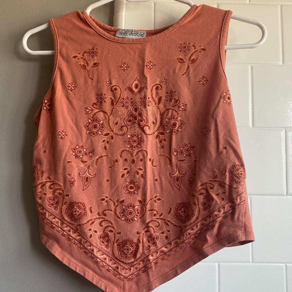 vintage beaded crop top
